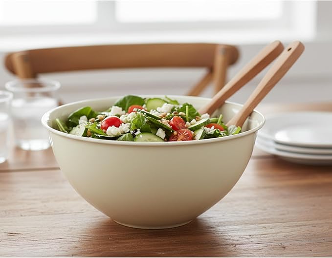 Tribello Large Mixing bowls 5-Quart 169oz - Plastic Salad/Mixing/Serving Bowl 1 pack