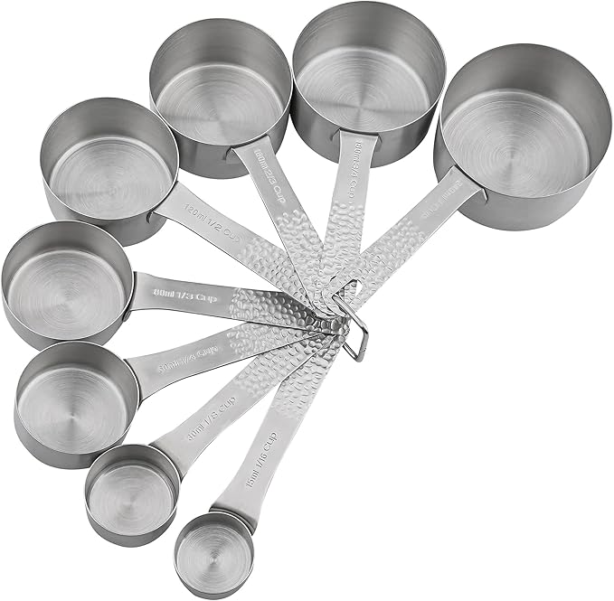 Measuring Cups and Spoons Set 20 for Dry & Liquid, Metric & US 18/8 Stainless Steel Measuring Cups and Spoons Set with Leveler for Baking & Kitchen, 8 Measure Cup and 9 Spoon & Leveler