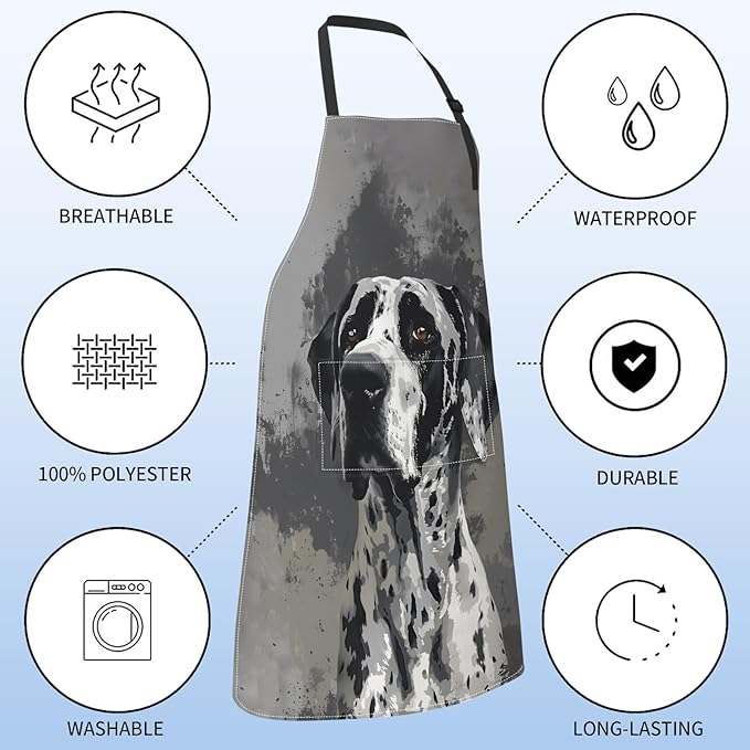 Fun Space Adventure Apron for Women with Rocket and Planet,28x33in