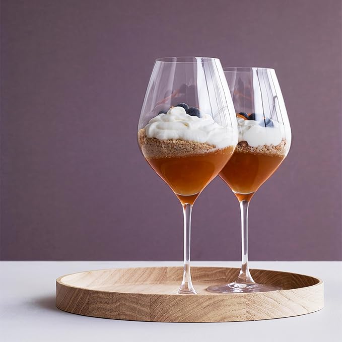 Holmegaard Cabernet Burgundy Glass, Clear, 9.6" H x 4.1" D, 23.3 oz, Set of 6, Designed by Peter Svarrer, Gift Box Included