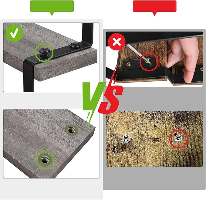 YINMIT Wooden Display Riser Stand, Tiered Perfume and Cologne Organizer Stand, 3 Tier Spice Rack Organizer, Rustic Display Shelf for Candles (3 Tier,Grey)