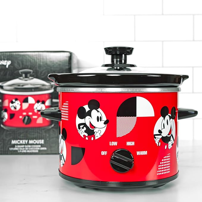 Uncanny Brands Disney Mickey Mouse 2qt Slow Cooker - Small Kitchen Appliance