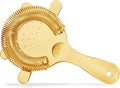 Homestia Hawthorne Cocktail Strainer - Stainless Steel Bar Strainer for Bartending, Bar Tool Drink Strainer for Bartenders and Mixologists, Martini Strainer for Boston Shaker Mixing Glass (Gold)