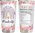 34HD Teacher Tumbler with Lid, 20oz Stainless Steel Coach Life Mug, It Takes Big Heart To Shape Little Minds Cup, Unique Gifts for Teacher Appreciation Birthday Christmas School