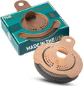 Hawthorne Straine by Bull in China In 100% Copper - Made In USA - High Density Spring Cocktail Strainer for Boston Shakers and Mixing Glasses for Bars & Bartenders