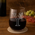 On The Rox Drinks Monogrammed Gifts For Women and Men - Letter A-Z Initial Engraved Monogram Stemless Wine Glass - 17 Oz Personalized Wine Gifts For Women and Men (Y)