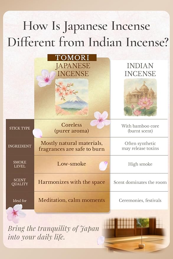 Luxury Japanese Incense Sticks 60sticks White Tea Jasmine Musk Grapefruit Coreless Low Smoke Natural Charcoal Free Non Toxic Aromatherapy Meditation Calming Stress Relief Relaxation Yoga TOMORI