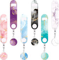 6 PCS Bottle Opener, Retractable Stainless Steel Beer Opener with Round Badge Colorful Flat Beer Bottle Openers with Belt Clip for Kitchen Restaurant Party 4.92" x 1.18"