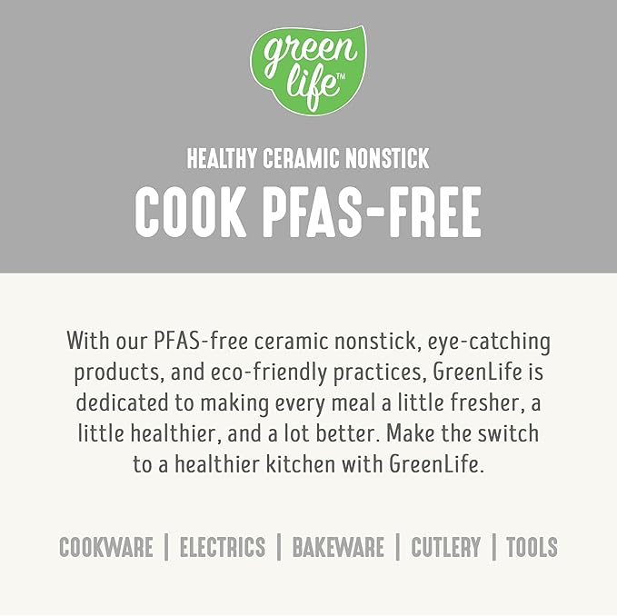 GreenLife Rice Cooker with Removable PFAS-Free Nonstick Pot, 3-Cups Uncooked/6-Cups Cooked, One-Switch Design, Auto Keep Warm Function, Soup, Grains, Oatmeal, Wood Handle, White