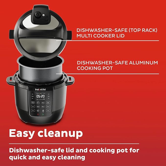 Instant Pot RIO Chef Series 6QT 7-in-1 Multi-Cooker, Black – Pressure Cooker, Slow Cooker, Rice, Steamer, Sauté, Food Warmer & More – One-Touch Smart Programs, Compact Family Size