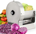 2-in-1 Electric Vegetable and Fruit Slicer, Adjustable Thickness 0.04-0.4", Commercial Stainless Steel Cutter for Cabbage, Tomatoes, Lemons