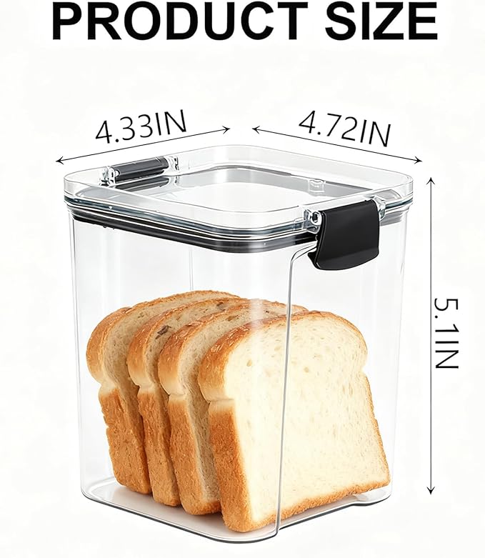 Small Bread Storage Box for Kitchen Bread Box Container Perfect for Homemade Bread and Baked Bread