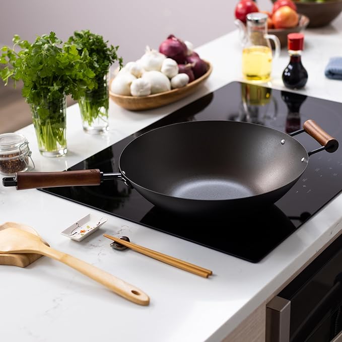 JOYCE CHEN Classic Series 14-Inch Preseasoned Carbon Steel Wok