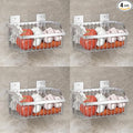 Metal Wire Hanging Basket, SUS304 Stainless Steel, 4-Pack Hanging Wall Organizer Basket, Wall Mounted Shelves, Organizing Baskets for Home Kitchen, Bathroom, Pantry Utility