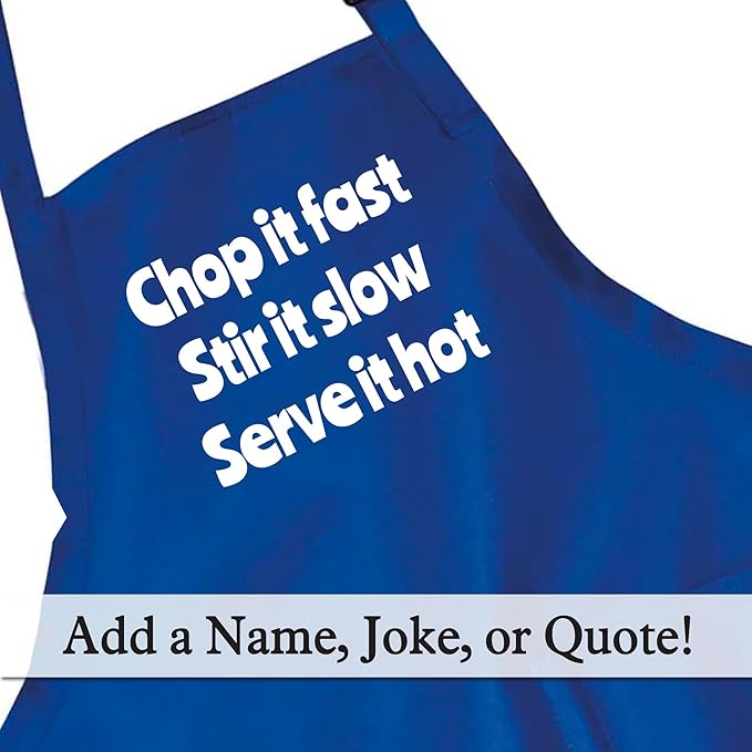 Custom Text Cooking & BBQ Apron – Personalized Chef or Grill Gift – Full Length (1-3 Lines)