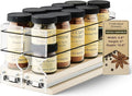 Vertical Spice - Narrow Pullout Spice Rack - Sliding Drawer for Kitchen Organization - Pantry Organizers and Storage - 2 Drawers - 10 Spice Jar Capacity (4.6" W x 5.0" H x 10.6" D, Cream)