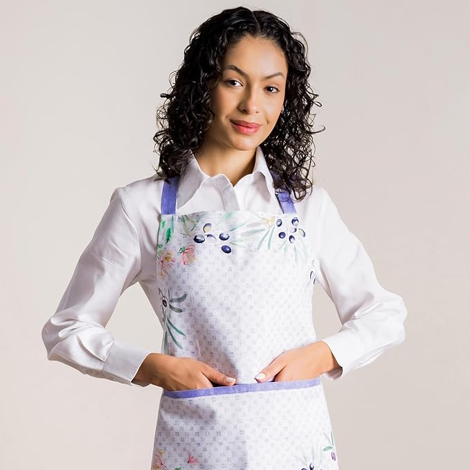 Maison d' Hermine 100% Cotton Apron for women with Pocket Kitchen Chef Apron for Men Cooking Gardening Server Waitress