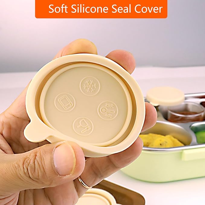 Salad Dressing Container To Go, 2.7 oz Glass Small Condiment Container with Lids, Dipping Sauce Cups for Lunch Box, Leakproof Reusable Sauce Containers, Salad Jars Meal Prep (2.7oz×4pcs)