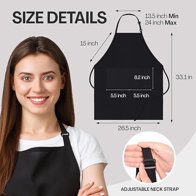 Custom Apron for Mom, Mother's Day Gift for Mom, Grandma, Personalized Kitchen Gifts for Mom, Mother, Women, Wife, Adjustable Kitchen Cooking Apron for Women - Cute Aprons with Funny Design