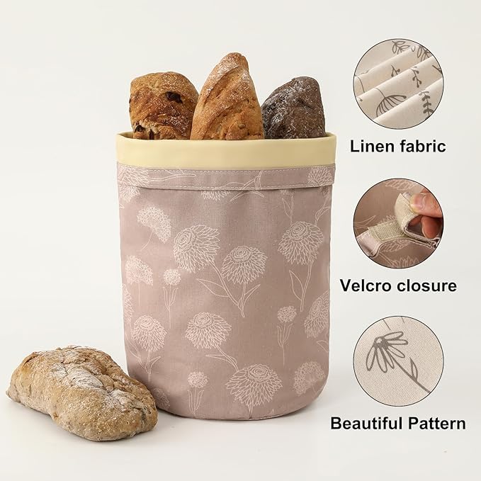 Beeswax Bread Bags for Homemade Bread Sourdough. A Set of 2 Colors