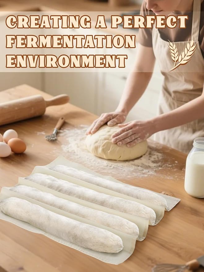 3pcs 100% cotton Tea Towels for Baking Sourdough - 14" x 18'' Unbleached Bread Basket Flour Sack Towels, Proofing Cover Cloth for Dough Raising, Bread Making Accessories Bakers Gift