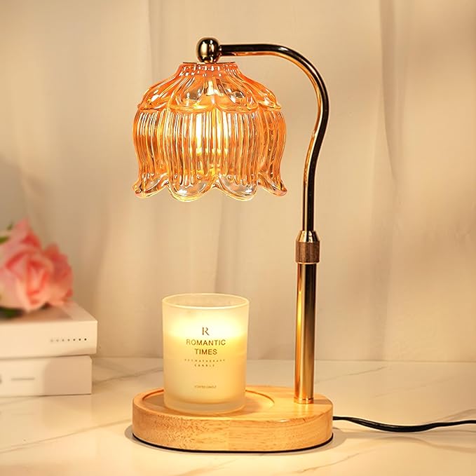 Christmas Birthday Gifts for Women, Candle Warmer Lamp with Timer & Height Adjustable, House Warming Gift for New Home Essentials, Gift for Mom Her Grandma, Flower Candle Warming Lamp