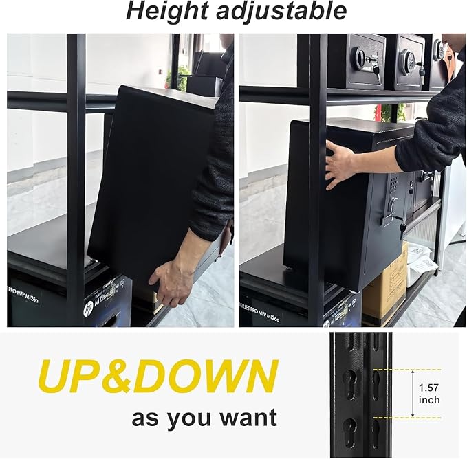 Heavy Duty Garage Shelving, 84'' H Metal Shelving, 3500LBS Storage Shelves 5 Tier Adjustable Heavy Duty Shelving Unit for Warehouse, Garage, Basement, 24" D x 47" W x 84" H