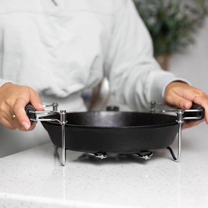 Fox Run Expandable Trivet for Hot Dishes with Heat Resistant Handles, Holds 4.75" to 16" Dishes