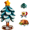 Tree Trivet Set - Wood Coasters Resistant Trivets for Hot Dishes & Pans - Christmas Decorations - Kitchen Appliances & Dining Room Decor - Birch Material Coasters Set of 4
