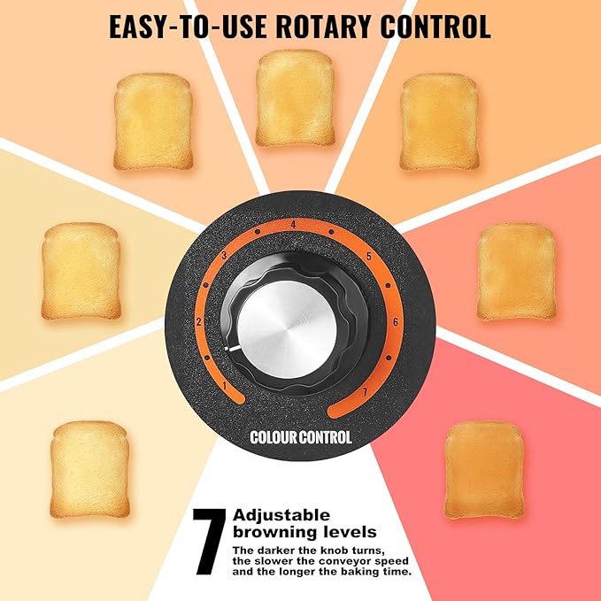 VEVOR Commercial Conveyor Toaster, 300 Slices/Hour, Heavy Duty Stainless Steel, Electric Restaurant Toaster for Toast, Bun, Bagel, Bread