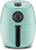 Elite Gourmet EAF-0201BL Personal Compact Space Saving Electric Hot Air Fryer Oil-Less Healthy Cooker, Timer & Temperature Controls, 1000W, 2.1 Quart, Mint
