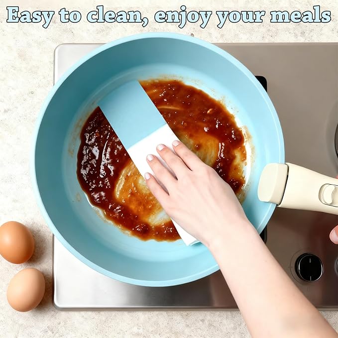 24 Pcs pots and pans set,pots and pans set non stick,Oven-safe and dishwasher-safe,PFAS/PFOA Free,Induction Dishwasher Oven Safe cookware set (Green)