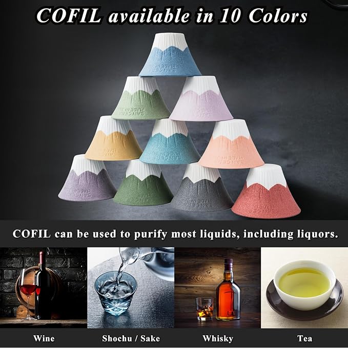 Ceramic Reusable Coffee Filter Dripper Paperless Sustinable Mt. Fuji Made in Japan (Black)