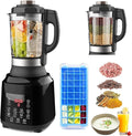 All-in-One Blender for Kitchen & Food Processor Combo for Smoothies Shakers,Hot Soup Maker with 9 One Touch Programs,12H Preset,Self-Cleaning, for Grinding,Chopping,Mixing, | 1200 Watt | 60oz |