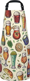 Kitchen Apron with Pockets,Adjustable Aprons for Women Men,Waterproof Chef Aprons for Cooking,BBQ,Gardening