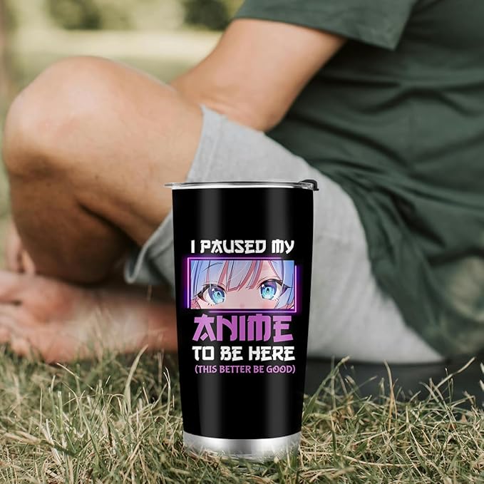 Anime Lover Stainless Steel Tumbler 20oz - Gifts for Girls, Women, Japanese Merch, Birthday Kawaii Present for Anime Fans
