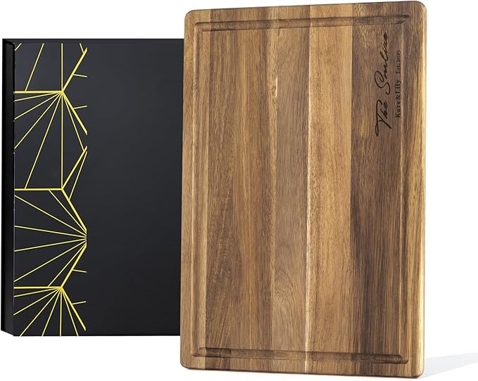 Personalized Acacia Wood Cutting Board - Laser Engraved Custom Board,Print in USA,Customizable Acacia Wood Cutting Board Eco-Friendly Wood,Gift for Wedding, Housewarming,Christmas