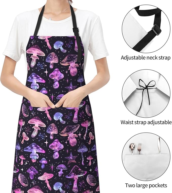 DADABULIU Apron Cooking With Pockets Adjustable Bib For Men Women Waterproof Chef Home Grilling BBQ Drawing