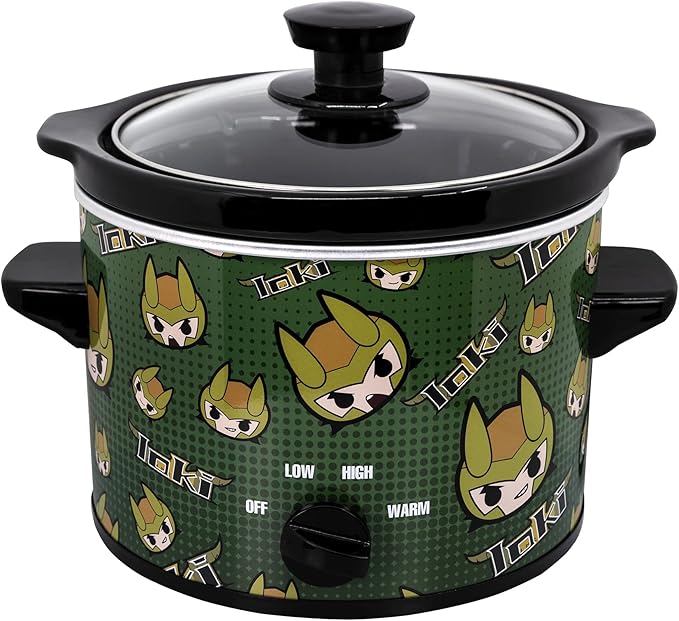 Uncanny Brands Marvel Loki 2qt Slow Cooker- Cook With Your Favorite Mischievous Asgardian