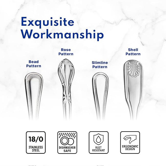 New Star Foodservice 58260 Shell Pattern, 18/0 Stainless Steel, Serving Spoon, 8.4-Inch, Set of 12