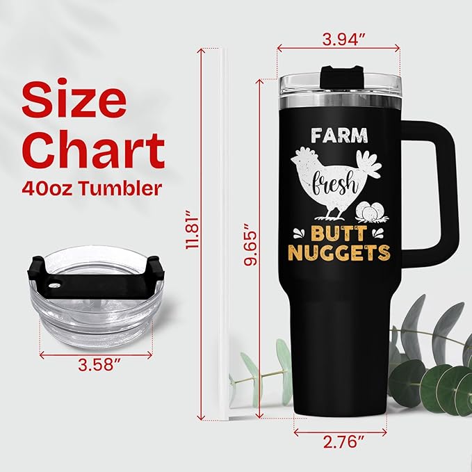 34HD 40oz Funny Halloween Cat Tumbler with Handle – Black Cat Gift, Holiday Travel Mug with Lid & Straw