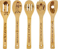 Cucumber Wooden Cooking Spoons Set of 5,Emotional Support Pickle Gifts,Cucumber Decor Gifts,Cooking Spoons Housewarming Wedding,Great Gift Women,Mom,Friends,Coworker,Home Decor and Encouragement