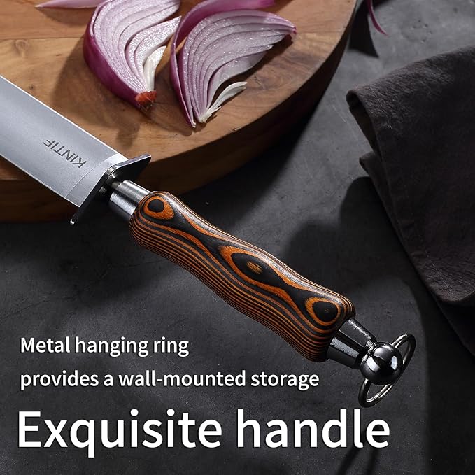 Honing Steel 12 inch Flat Honing Rod Heavy-Duty Sharpening Steel, Fine Cut, High hardness, Ideal For Butcher Knives and Chef Knives, Knife Sharpeners