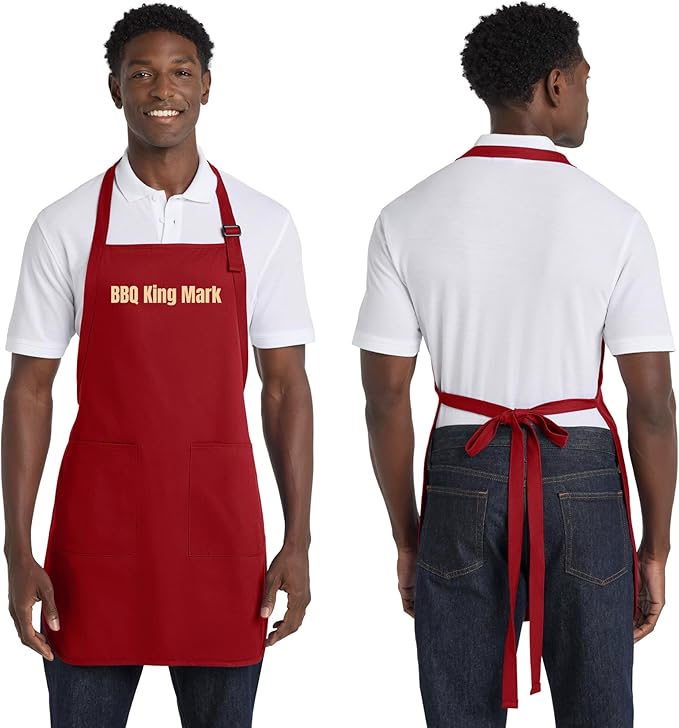Custom Text Cooking & BBQ Apron – Personalized Chef or Grill Gift – Full Length (1-3 Lines)