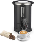 Commercial Coffee Urn,120 Cup 4.8 Gal/18L Stainless Steel Coffee Maker - Large Capacity Hot Water Dispenser for Buffet, Catering, Wedding, Church, Event, Double Wall Insulated