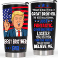 Gifts for Brother Gift from Sister - Best Big Brother Ever Christmas Birthday Gifts, Funny Gifts for Older Litter Brothers, 20 OZ Stainless Steel Insulated Travel Coffee Tumbler Cup