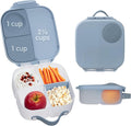 b.box Mini Lunch Box, Bento Box for Kids, Snack Container with 2 Leak Proof Compartments, Reusable Snack Containers with Lids, Kids Lunch Boxes Ages 3+, BPA Free, 4 1/4 Cup Capacity (Chill Out)