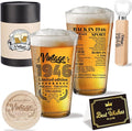 Funny 80th Birthday Gifts for Men 80 Year Old Birthday Gifts Vintage 1946 Beer Drinking Glass Happy Anniversary 80th Birthday Party Supplies Decoration for Beer Lover Boyfriend Dad Husband - 2026