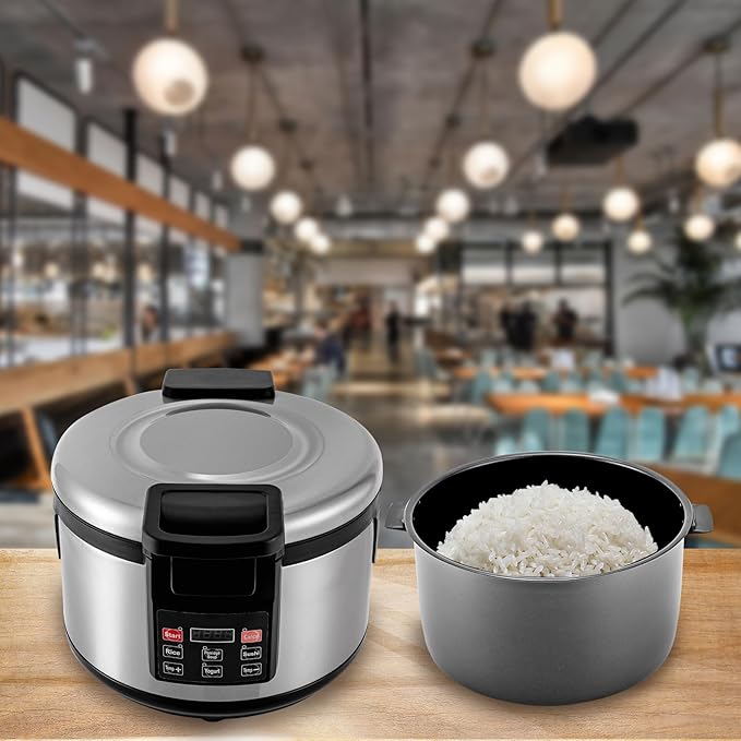 20Qt Commercial Rice Warmer, 110W Big Rice Warmer with Non-stick Inner Pot, 104-176℉ Adjustable Temperature Portable Rice & Food Warming Bowl for Restaurant, Hotel(NOT Cooker)