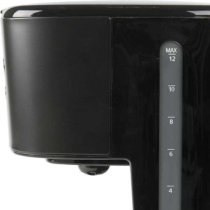 HADEN Coffee Machine, 12 Cup Programmable Drip Coffee Maker with Auto Shut-Off Function and Reusable Washable Water Filter, Black & Copper